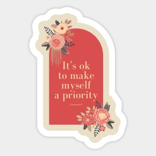 Enneagram 9 Self Love Affirmation Quote Sticker